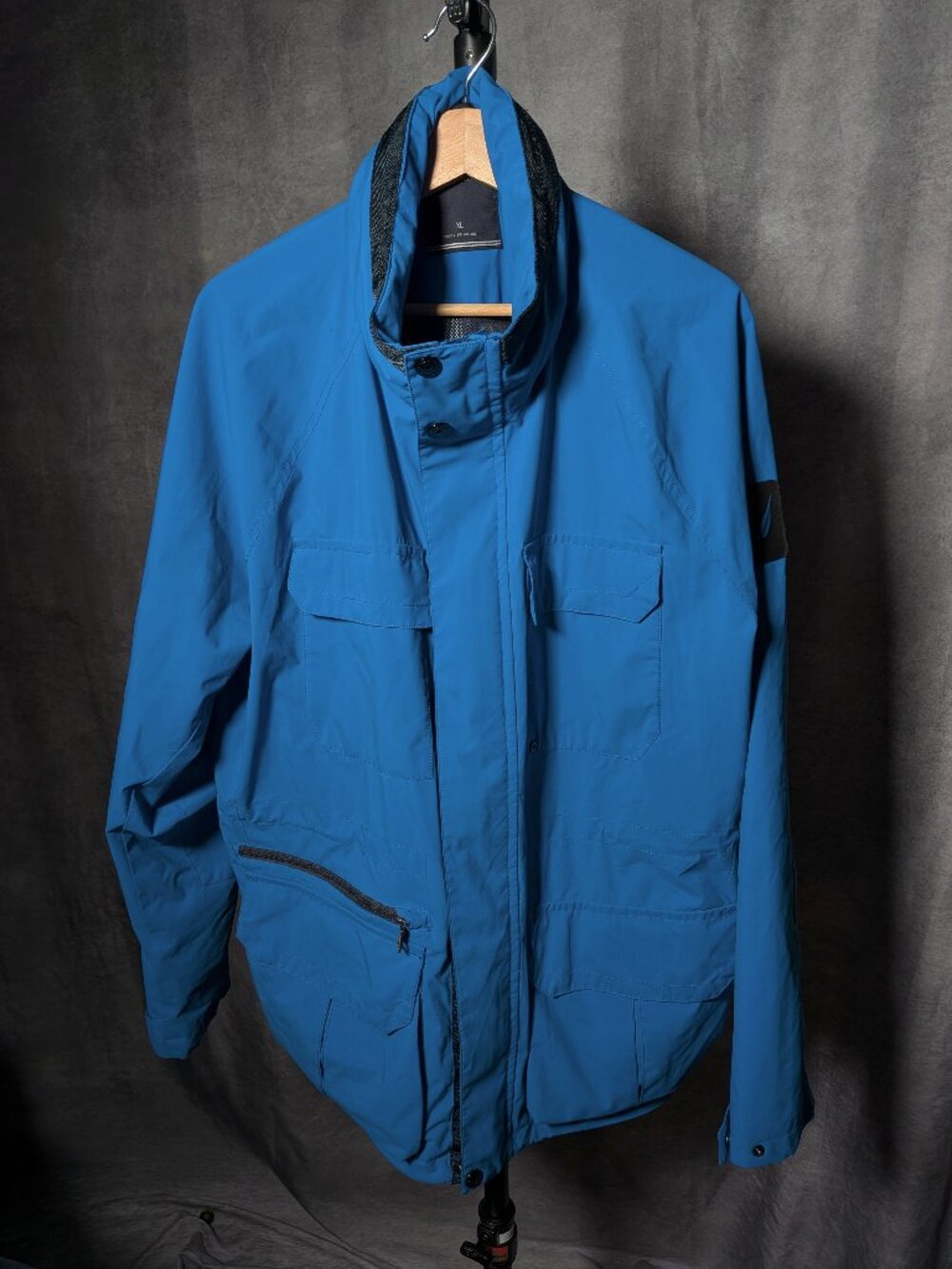 Nautica Men's Blue Multi-Pocket Utility / Sailing Jacket - Size XL